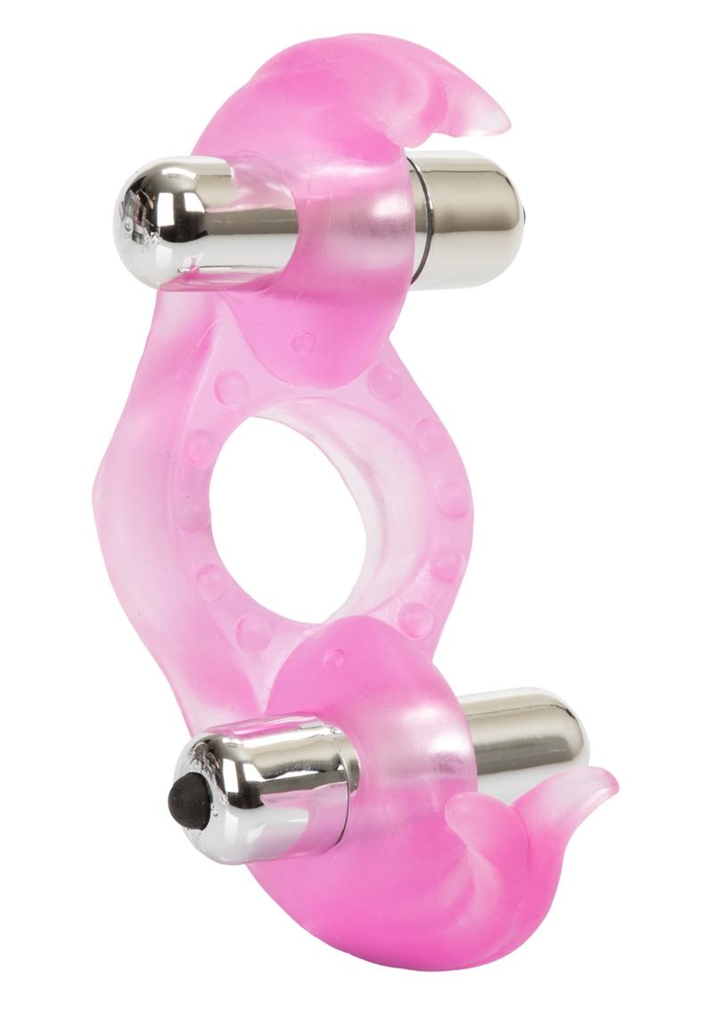 Triple Orgasms Enhancer Vibrating Cock Ring with Clitoral Stimulation - True Pleasures