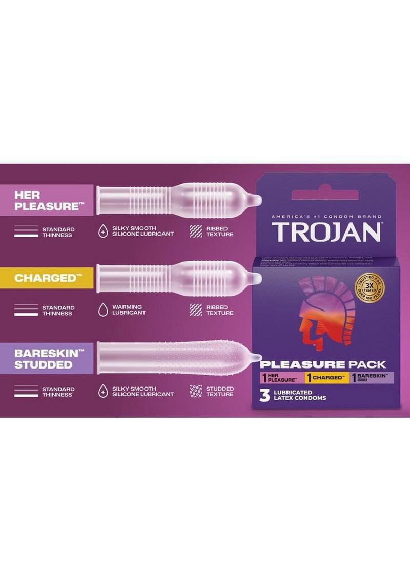 Trojan Pleasure Pack Condoms (3ct