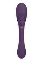 Vive Mirai Rechargeable Silicone Dual Motor Double Ended Bendable Pulse and Air Wave Vibrator