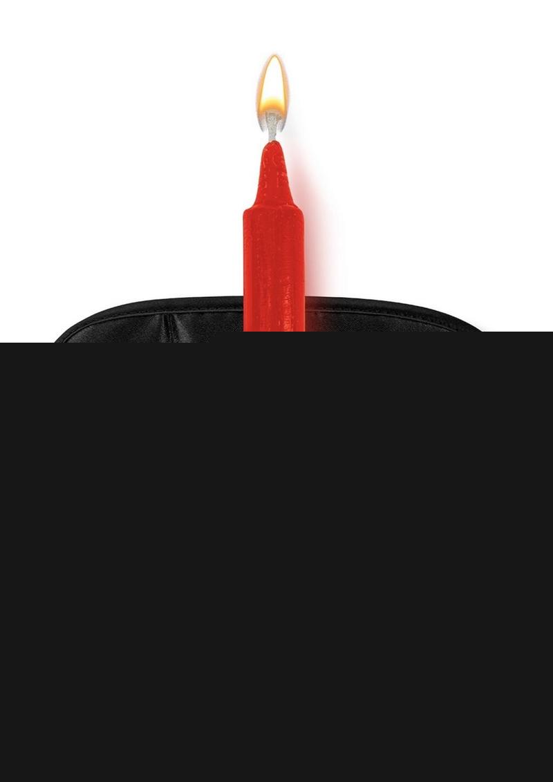 WhipSmart Japanese Bondage Rope Set with Drip Candles and Mask - Black/Red - 4 Piece