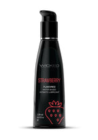 Wicked Aqua Water Based Flavored Lubricant Strawberry - 4oz