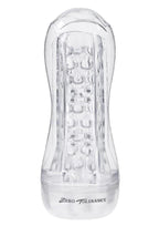 Zero Tolerance Casual Encounter Beaded Pussy Stroker with Vibrating C-Ring - Clear